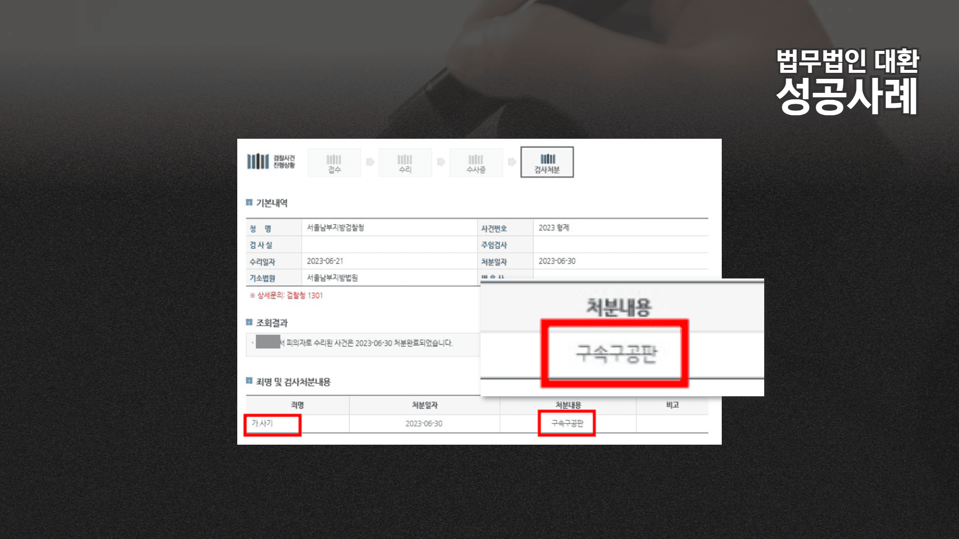 비상장주식 투자사기 고소대리 구속 구공판 기소 성공! 이미지 1