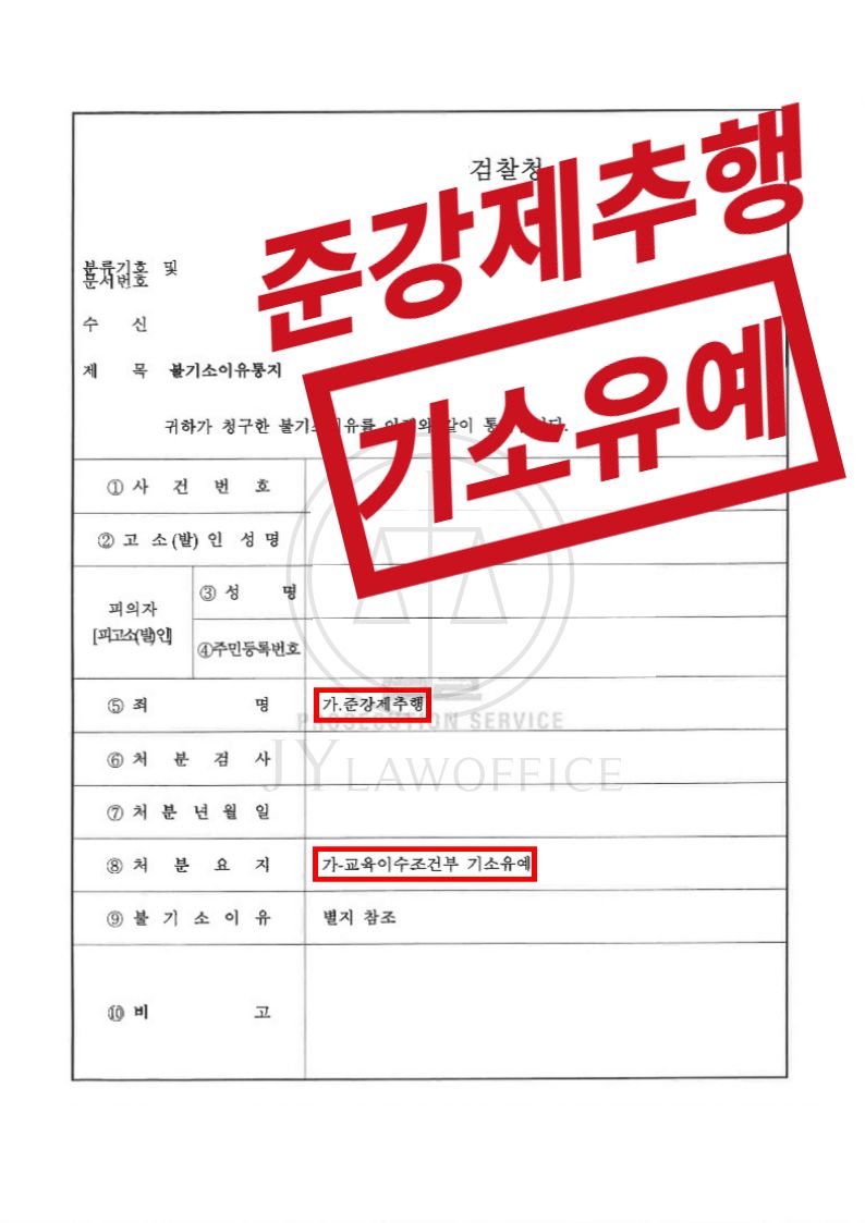 준강제추행, 기소유예 이미지 1