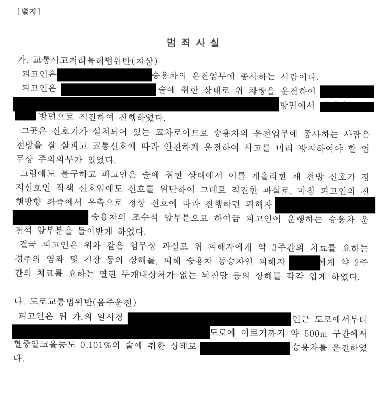 [2진 / 구약식] 음주2진, 인피2명 / 약식기소로 방어사례 이미지 2