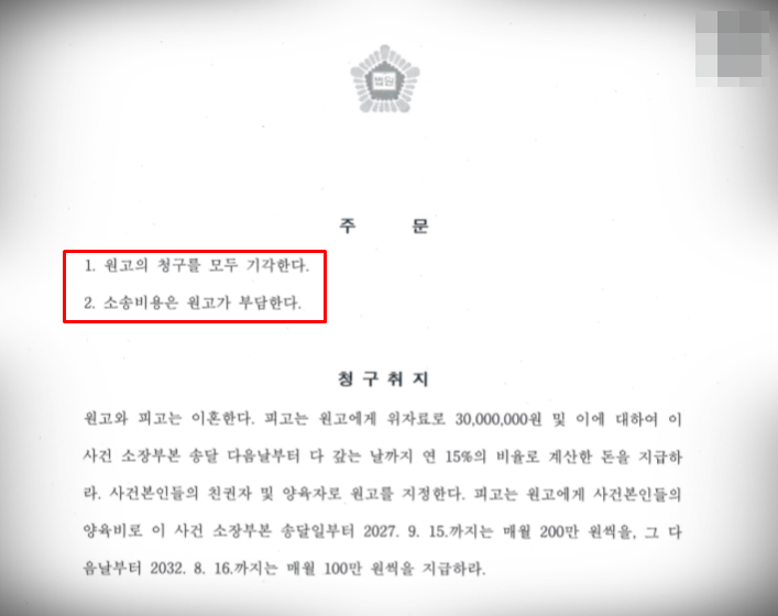 [배우자의 이혼 청구] 배우자 청구 모두 기각 방어 이미지 2