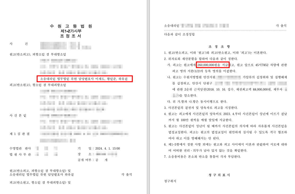 [조정성립] 재판상이혼 이미지 1