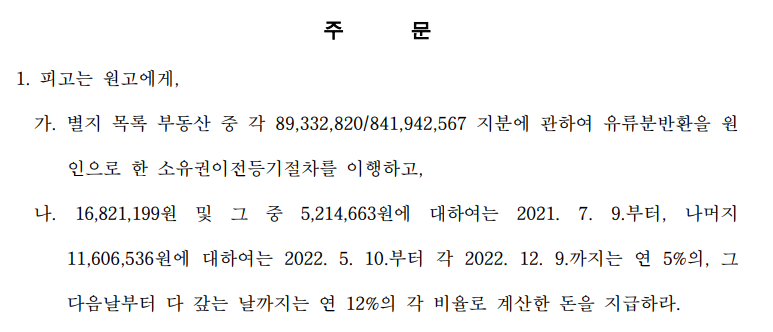 유류분반환청구 (승소) 이미지 2