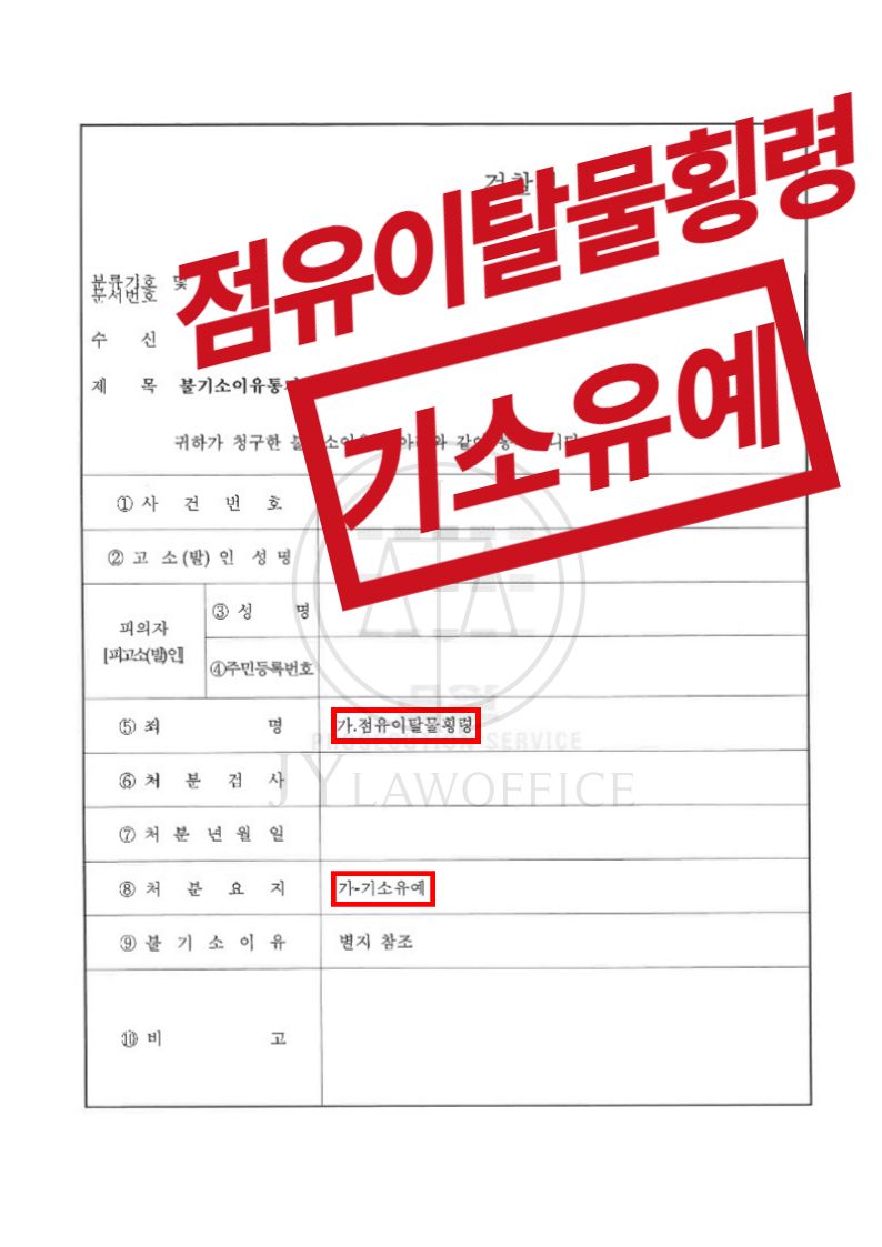 점유이탈물횡령, 물건 가져갔으나 기소유예 이미지 1