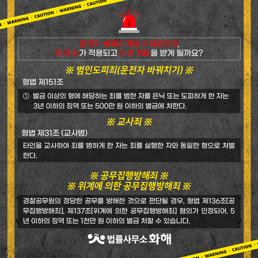 음주운전·무면허운전에 운전자 바꿔치기 하시면 정말 위험합니다! 이미지 4