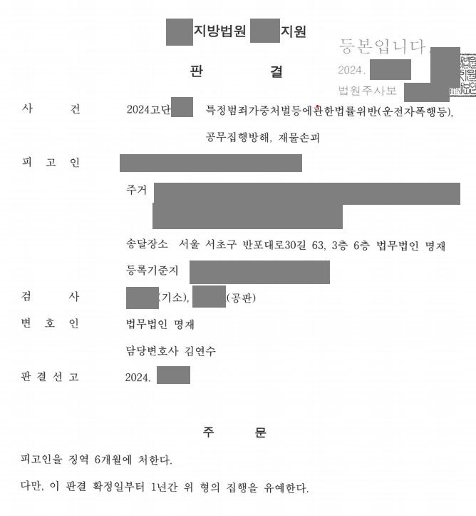 운행을 거절한 택시 기사와 출동한 경찰까지 폭행하여 실형 위기 이미지 1