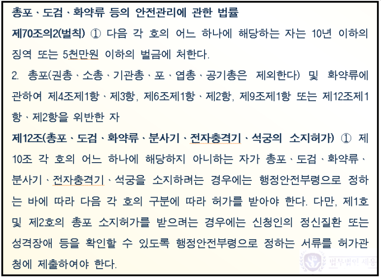 허가없이 권총 실탄(총알)을 소지하다 적발된 사례: 기소유예 이미지 3