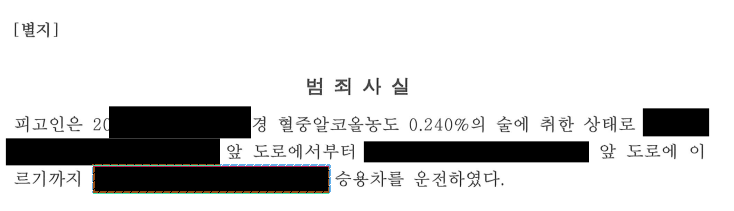 [2진/ 구약식] 음주2진, 0.240% / 약식기소 방어사례 이미지 2