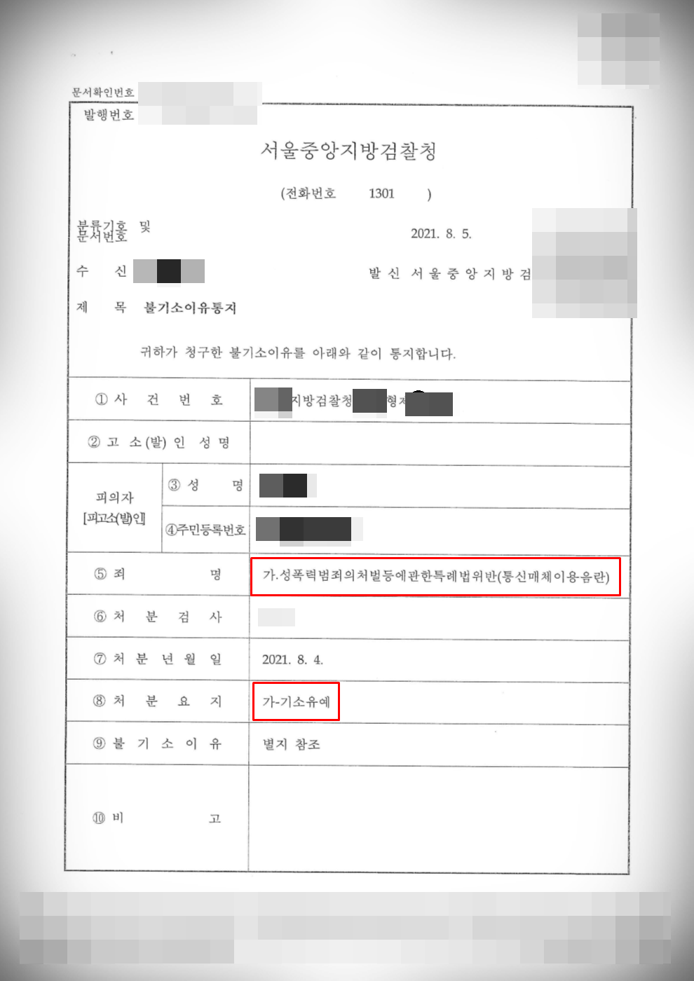 [통신매체이용음란죄] 통매음 검찰 단계 기소유예 방어 이미지 1