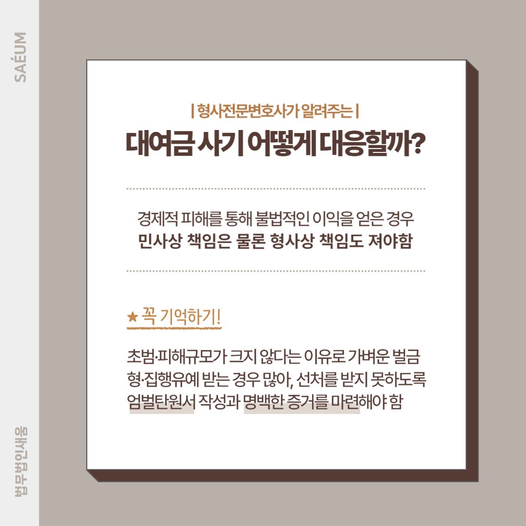 사기 및 대여금 소송 합당한 처벌을 받게 하기 위한 대응 방안 이미지 2