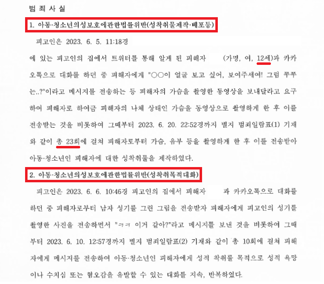 [성착취물제작등] 트위터에서 알게 된 초등학생(12세, 여) 이미지 1
