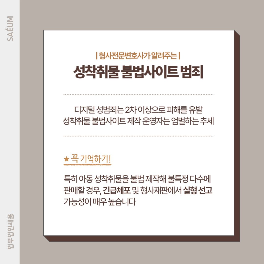 성착취물 불법사이트 관련 사건 연루되었다면 형사전문변호사 찾아야 이미지 1