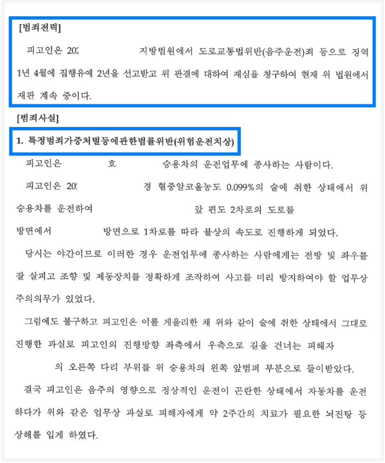 음주운전으로 인한 집행유예 중 음주 무면허 사고 이미지 3