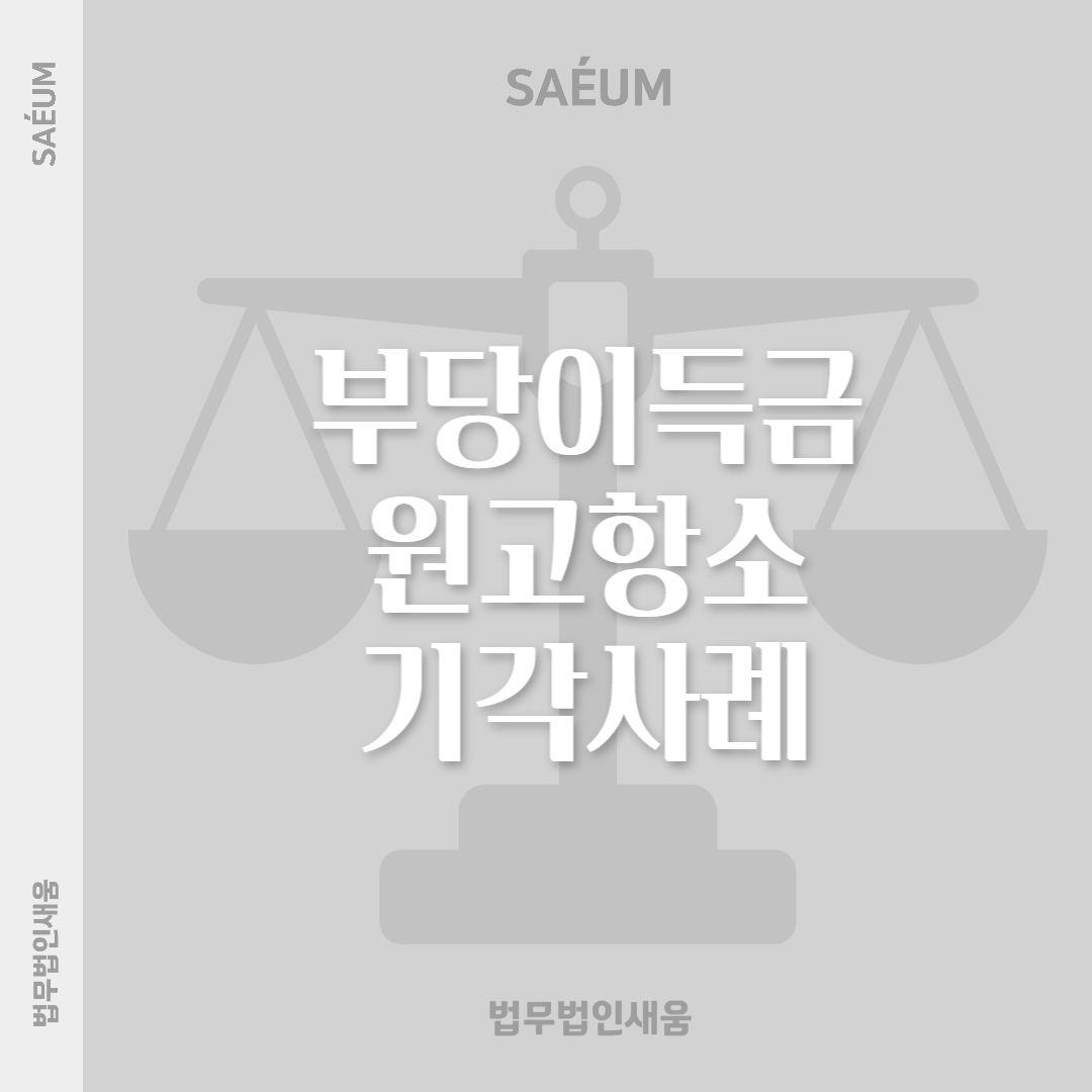 0717_부당이득금 반환청구소송 원고의 항소 기각시킨 사례 이미지 1