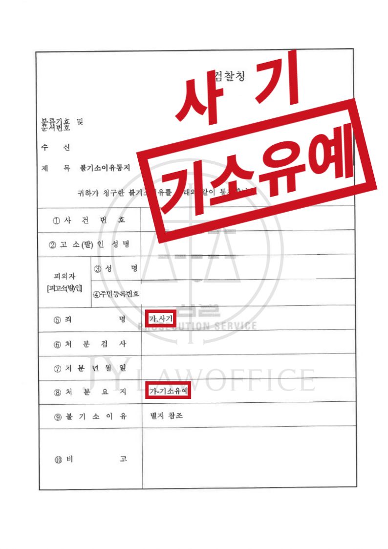 사기, 정확한 대처로 기소유예 이미지 1