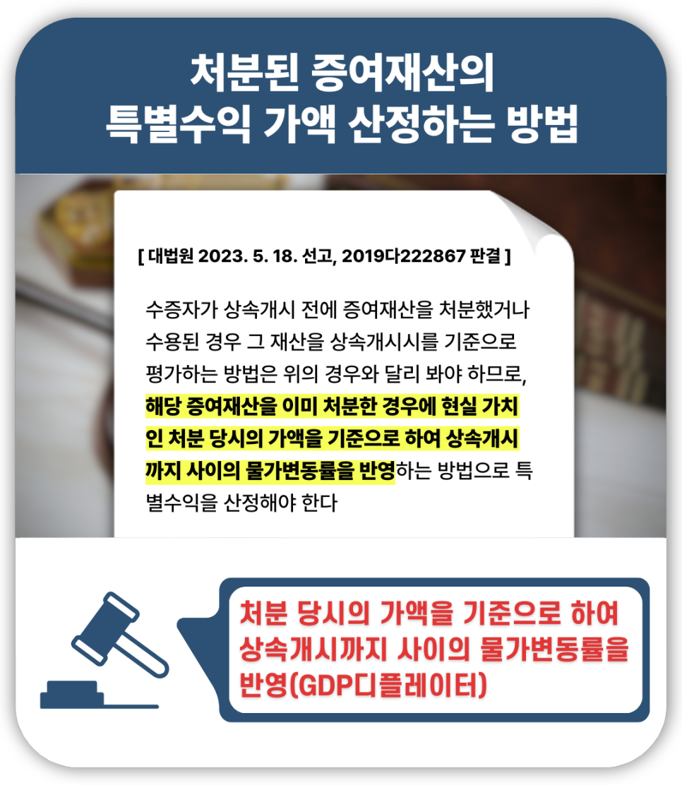 유류분반환소송에서의 구체적인 재산가액(특별수익)을 산정하는 방법 이미지 3