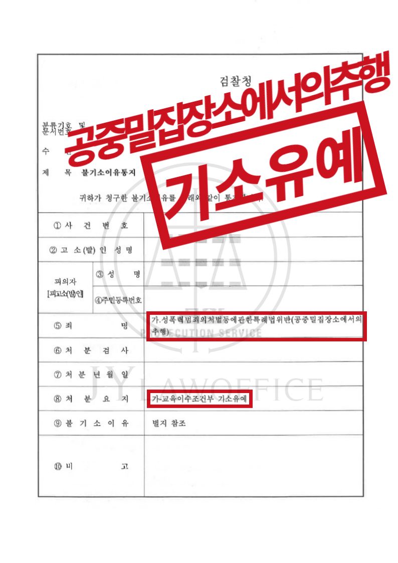 공중밀집장소추행, 유리한 진술로 기소유예 이미지 1