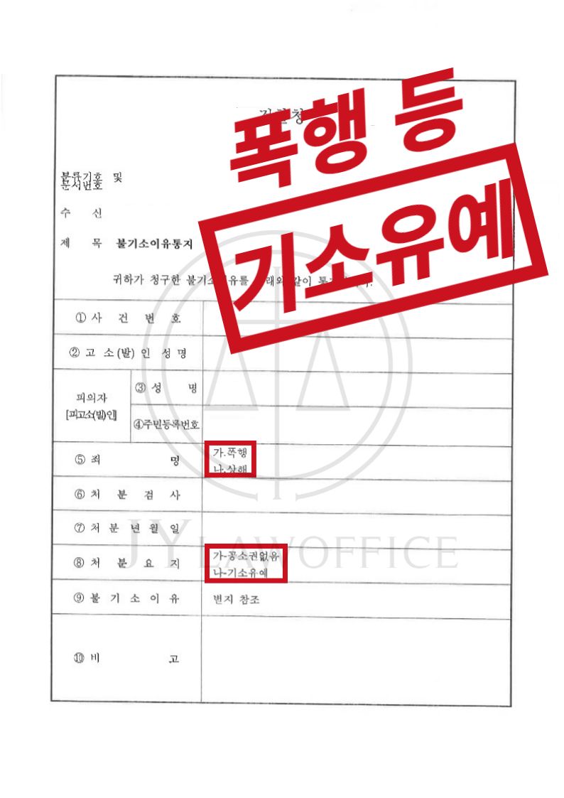 폭행/상해, 진실된 반성으로 기소예 이미지 1