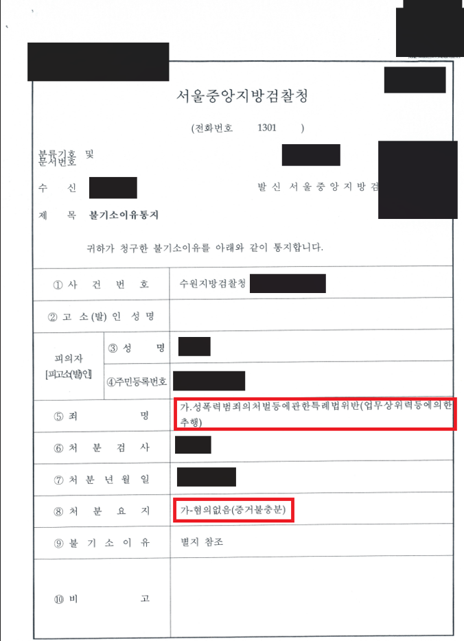 회사 내 성추행 무혐의, 싸우고 나간 여직원이 허위고소 이미지 3