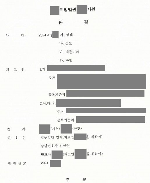 상대방의 폭행은 유죄로 인정받고 의뢰인의 상해는 무죄를 받아냄 이미지 1