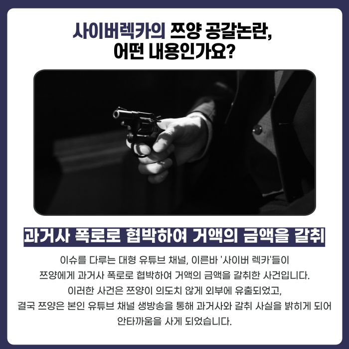 쯔양 사태, 이른바 사이버 협박은 어떻게 구제할 수 있을까요? 이미지 2