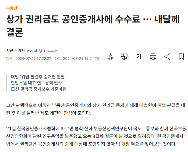 상가 권리금 중개, 왜 공인중개사가 못하나 이미지 2