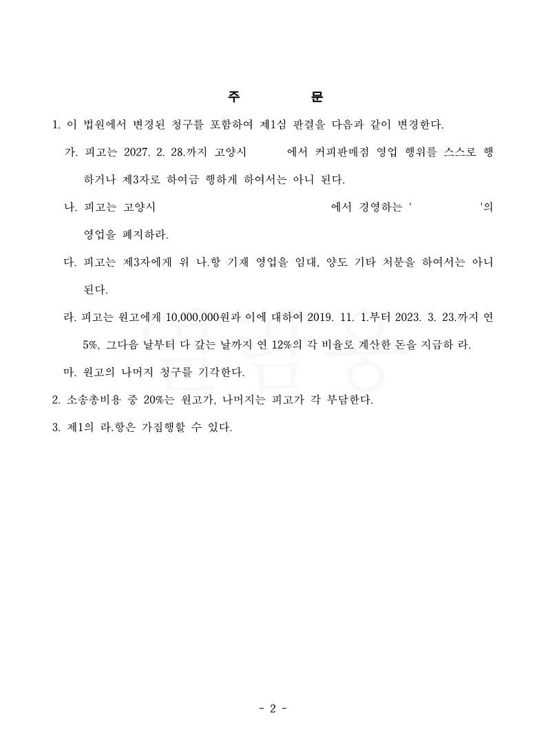 경업금지 청구소송 승소 사례 이미지 3