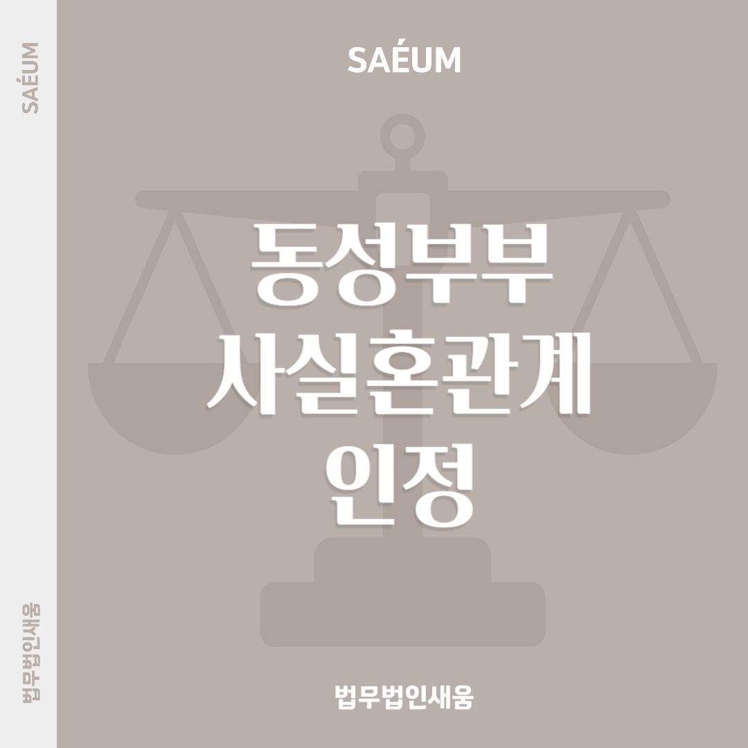 0802동성부부 동성혼 사실혼관계 인정 가능해져 법률 상담으로 이미지 1