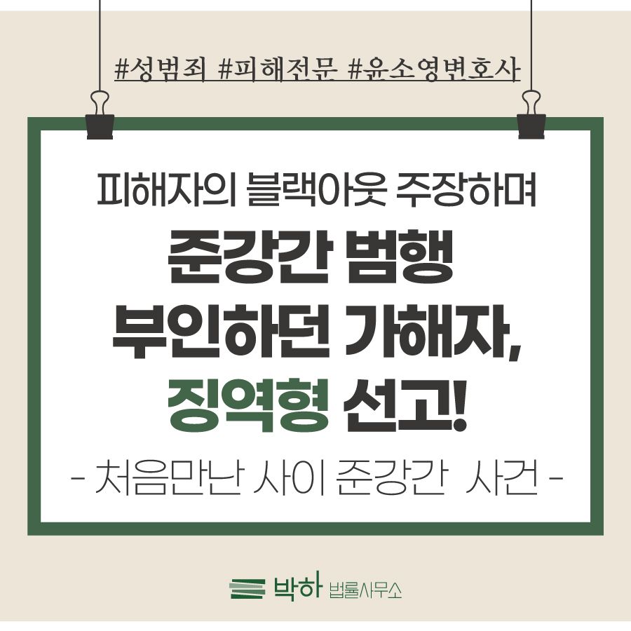 [유죄선고 사례] 술집에서 처음 만난 사람이 준강간한 사건 이미지 1